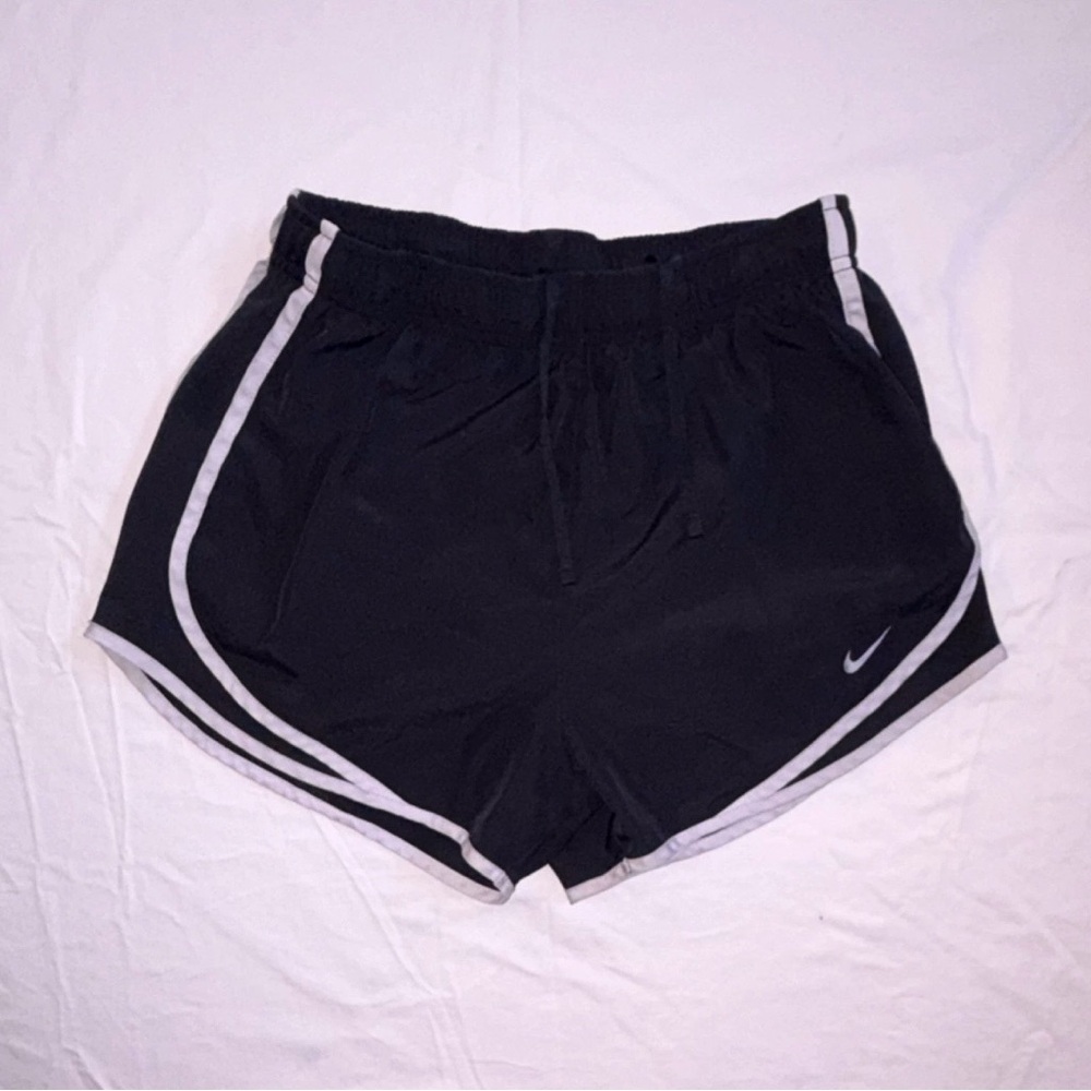 Nike Dri-FIT Women's Athletic Running Shorts Black Drawstring Elastic Waist